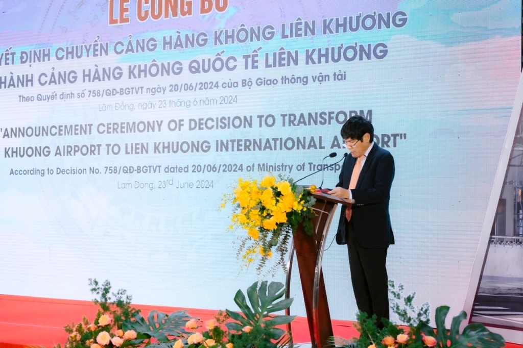 Lễ công bố quyết định chuyển Cảng hàng không Liên Khương thành Cảng hàng không quốc tế