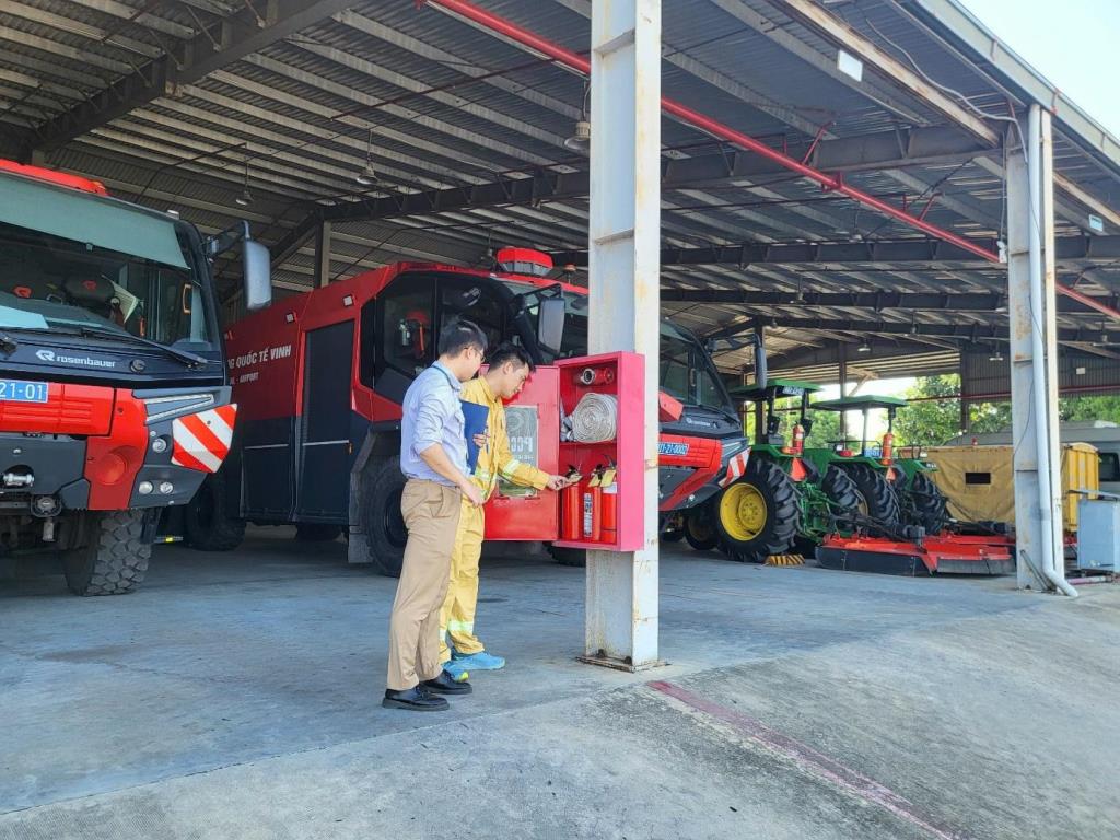 Cảng HKQT Vinh phối hợp triển khai nhiệm vụ đảm bảo an ninh, an toàn hàng không