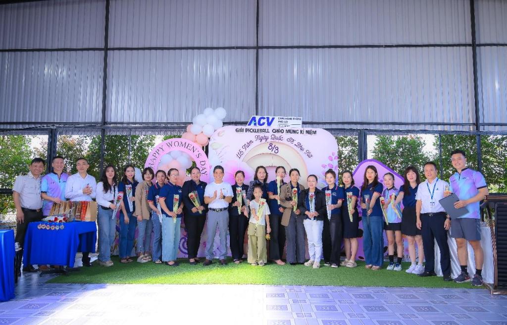 Cảng hàng không Phù Cát tổ chức giải Pickleball chào mừng kỷ niệm 115 Ngày Quốc tế Phụ nữ 8/3