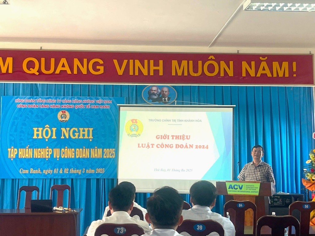 Cảng HKQT Cam Ranh tổ chức thành công lớp tập huấn nghiệp vụ công đoàn năm 2025