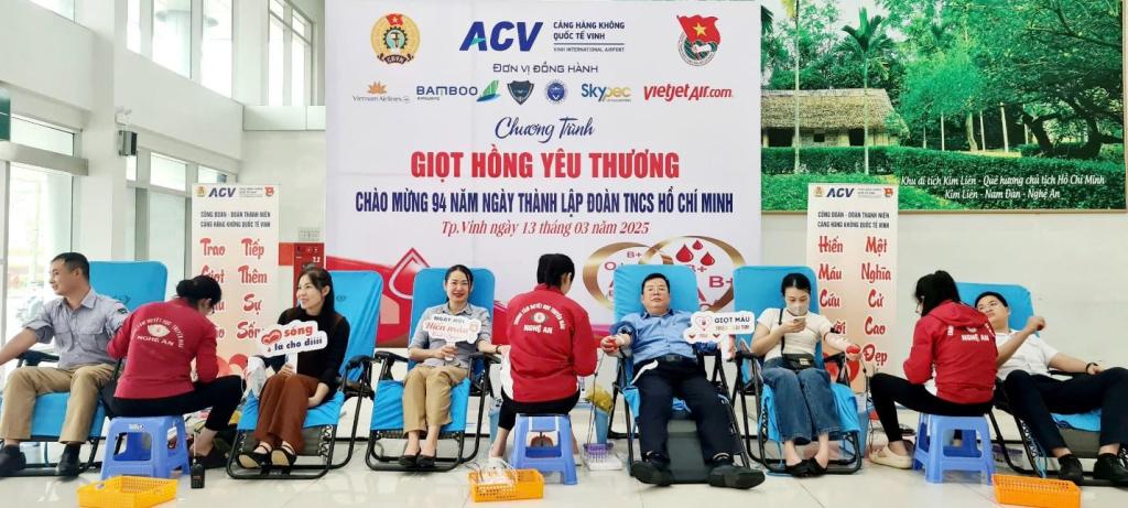 Ngày hội Hiến máu nhân đạo lần thứ 4 tại Cảng HKQT Vinh