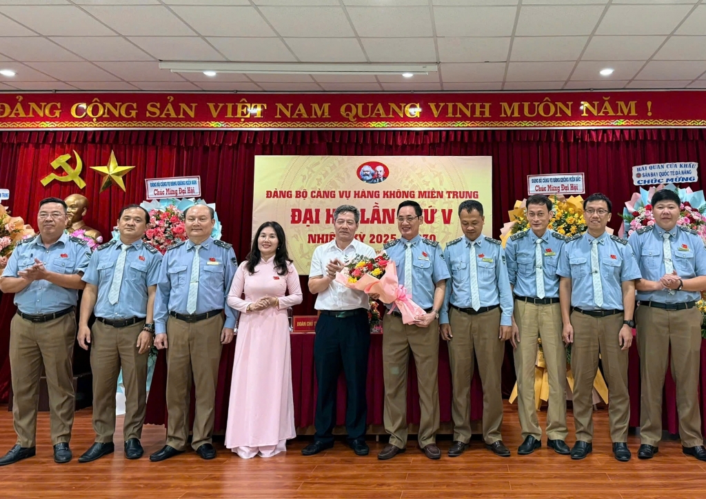 Đại hội Đảng bộ Cảng vụ hàng không miền Trung lần thứ V, nhiệm kỳ 2025 – 2030.