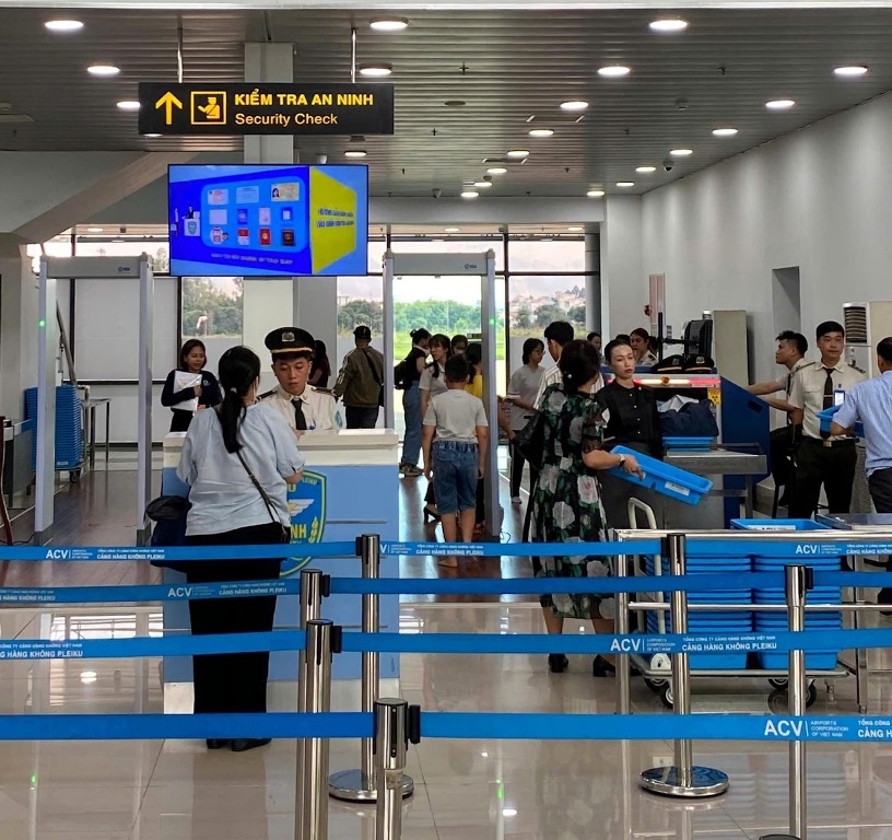 Cảng hàng không Pleiku đảm bảo an ninh, an toàn, tăng cường phục vụ giai đoạn cao điểm Hè 2025