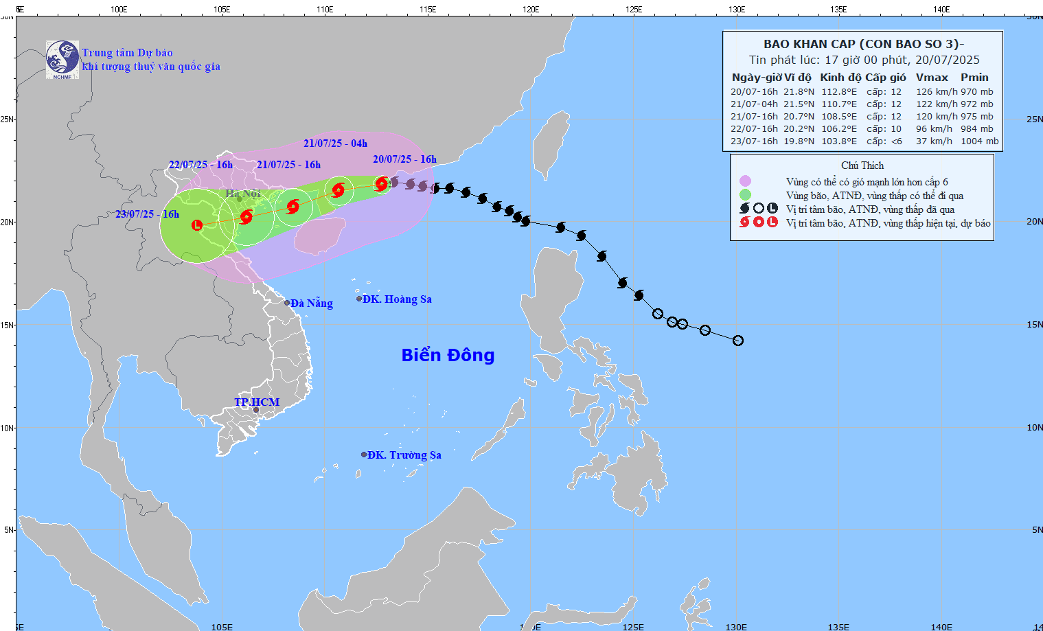 Khẩn trương triển khai các biện pháp ứng phó bão số 3 (bão WIPHA) 