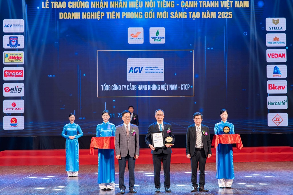 ACV được bình chọn Top 10 nhãn hiệu nổi tiếng Việt Nam và danh hiệu Doanh nghiệp tiên phong đổi mới sáng tạo năm 2025