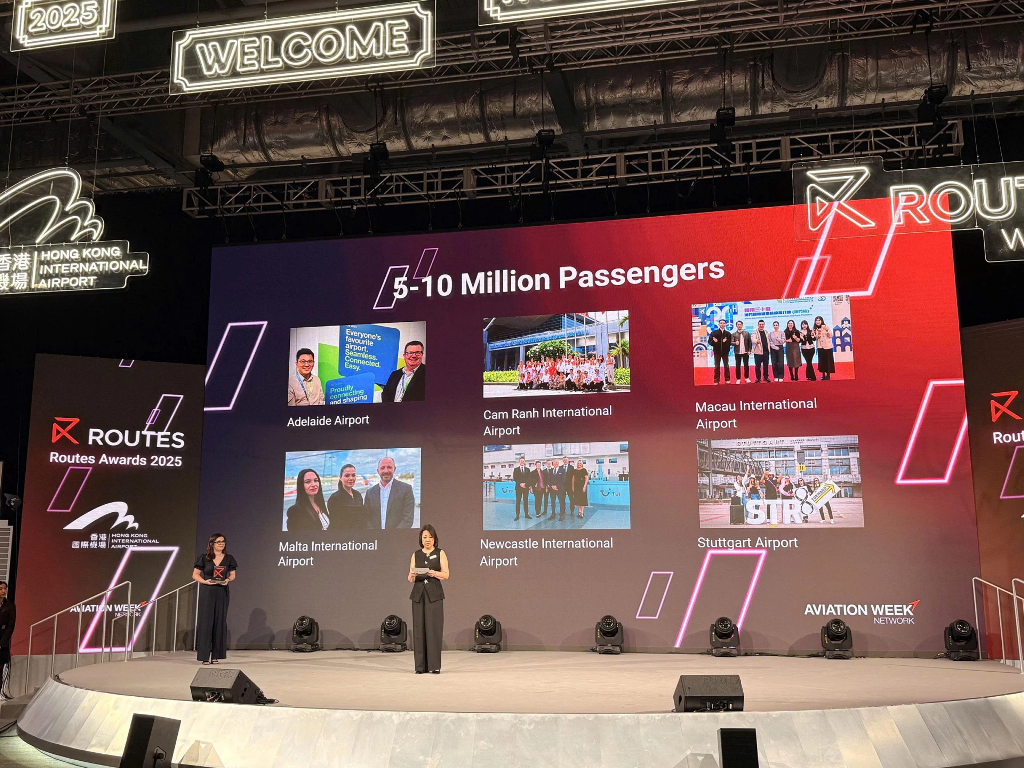 Cảng Hàng không quốc tế Cam Ranh được vinh danh Top 6 hạng mục các sân bay 5–10 triệu hành khách/năm tại Routes World 2025
