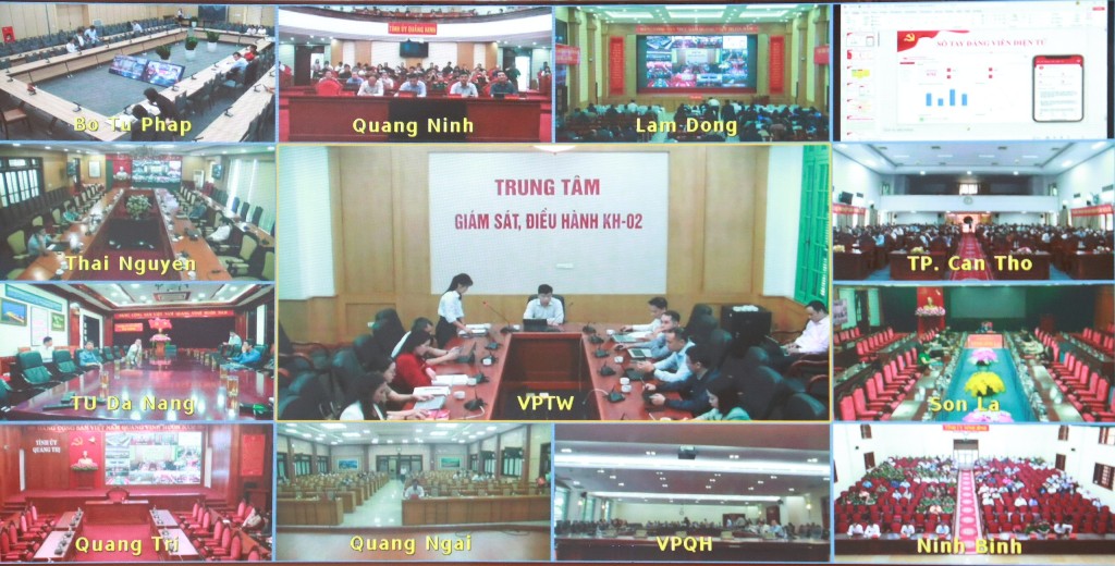 Kết nối hội nghị tập huấn ứng dụng Sổ tay đảng viên điện tử