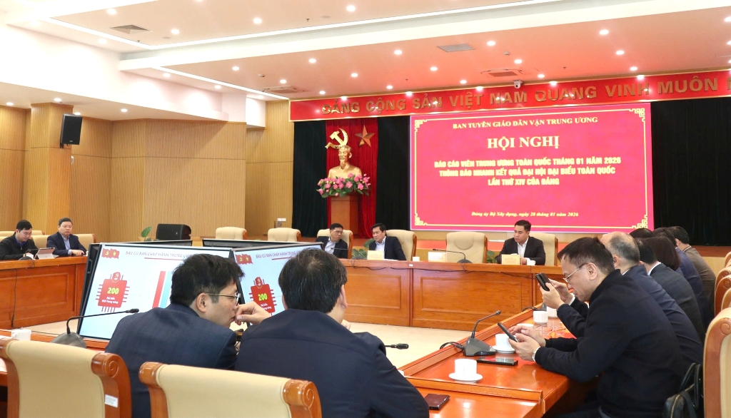 Đảng ủy Bộ Xây dựng kết nối Hội nghị Báo cáo viên Trung ương toàn quốc