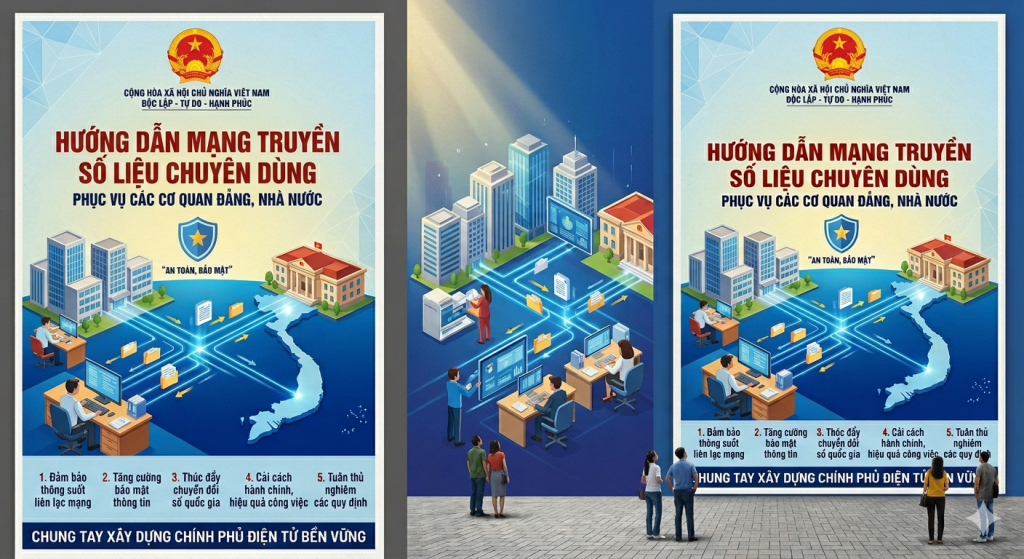 Hướng dẫn mạng truyền số liệu chuyên dùng phục vụ các cơ quan Đảng, Nhà nước