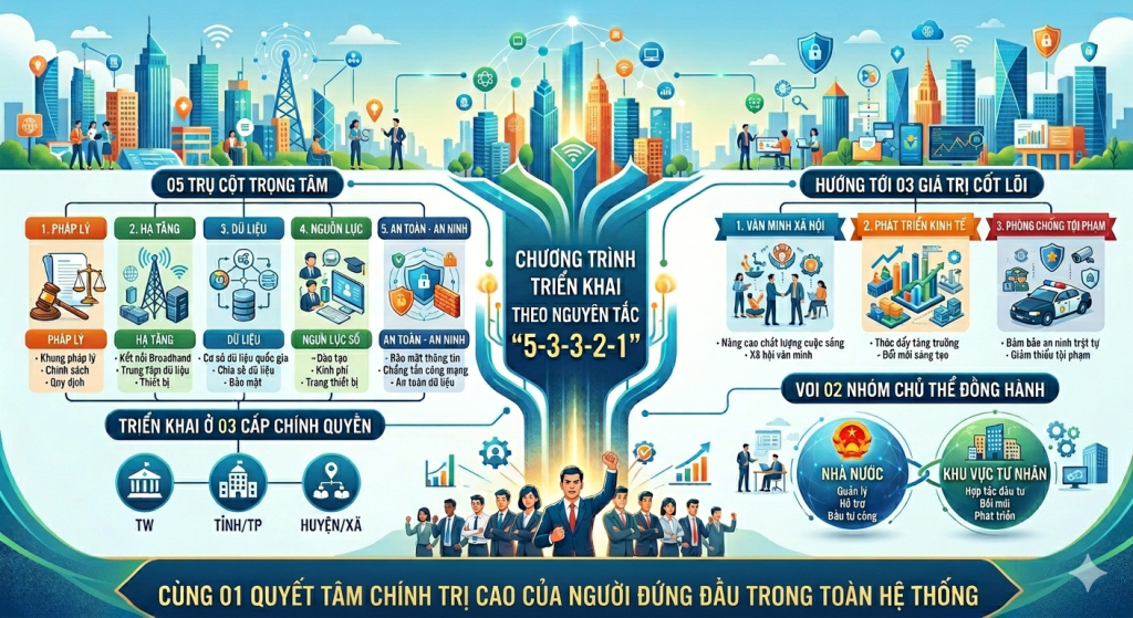 Đột phá trong phát triển dữ liệu dân cư, định danh điện tử phục vụ chuyển đổi số quốc gia