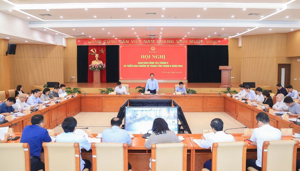 Hội nghị triển khai nhiệm vụ trọng tâm tháng 6 năm 2026 của Bộ Xây dựng