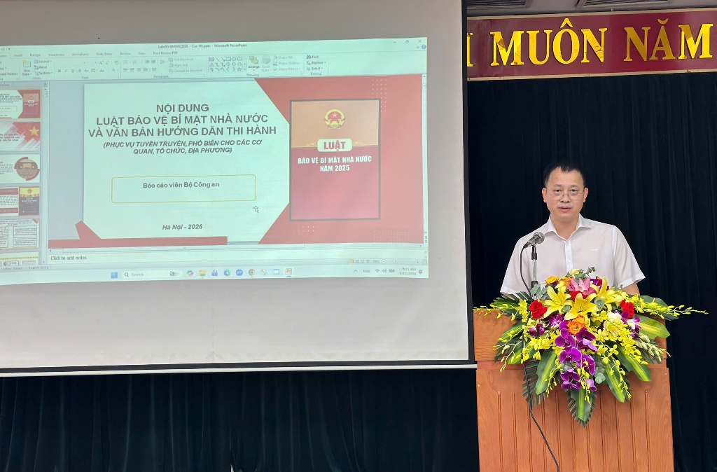 Hội nghị tập huấn công tác bảo vệ bí mật nhà nước năm 2026 