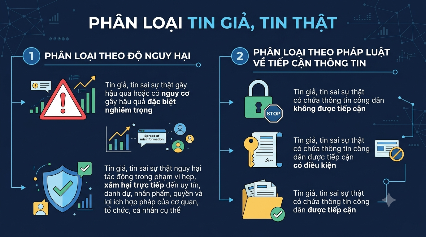 Phân loại, kiểm chứng, xác minh tin giả tin sai sự thật 