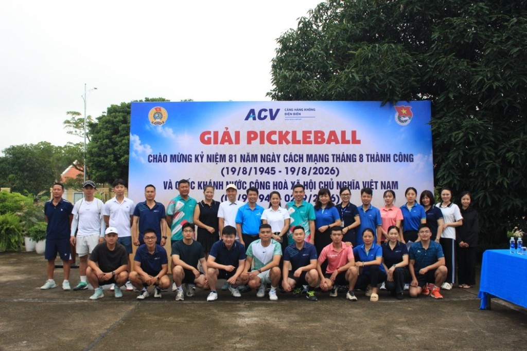Công đoàn - Đoàn Thanh niên Cảng hàng không Điện Biên tổ chức Giải thể thao Pickleball 
