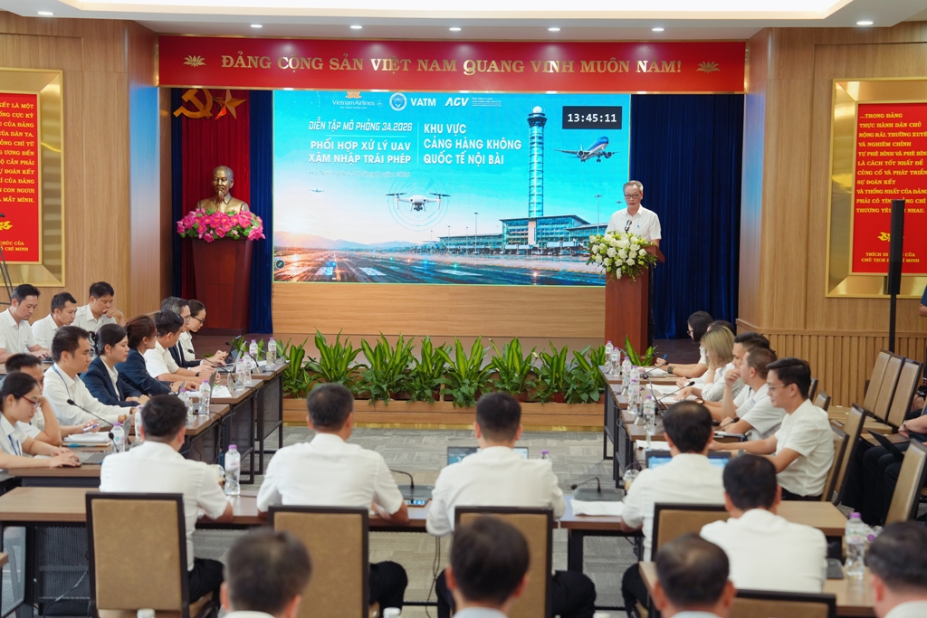 VNA, ACV và VATM pối hợp diễn tập ứng phó nguy cơ UAV